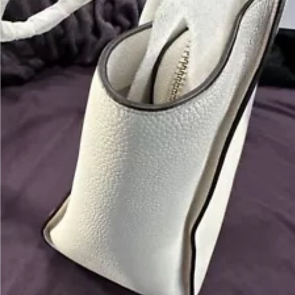 Kate Spade Brim Pebble Leather Laptop Tote w/ Detachable Laptop Sleeve White - Picture 5 of 7